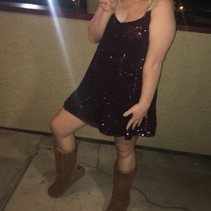 Free People Dresses - Free People Purple Sequin Mini dress Free People Dresses - Free People Purple Sequin Mini dress